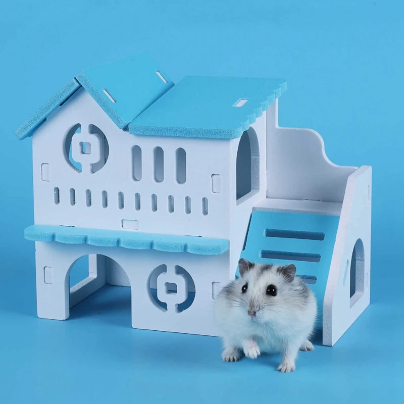 Hamster Toys Mini Cabin Assembly Nest Color Plastic Small Nest For Small Pet Hamster Supplies