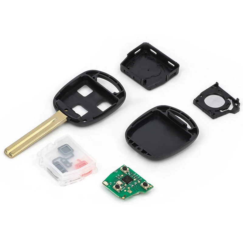 Keyecu 315mhz 4c/4d67/4d68 chip fcc: hq1512v original/atualizado 2 + 1 chave remota de 3 botões para lexus lx470 gx470 toy48 lâmina
