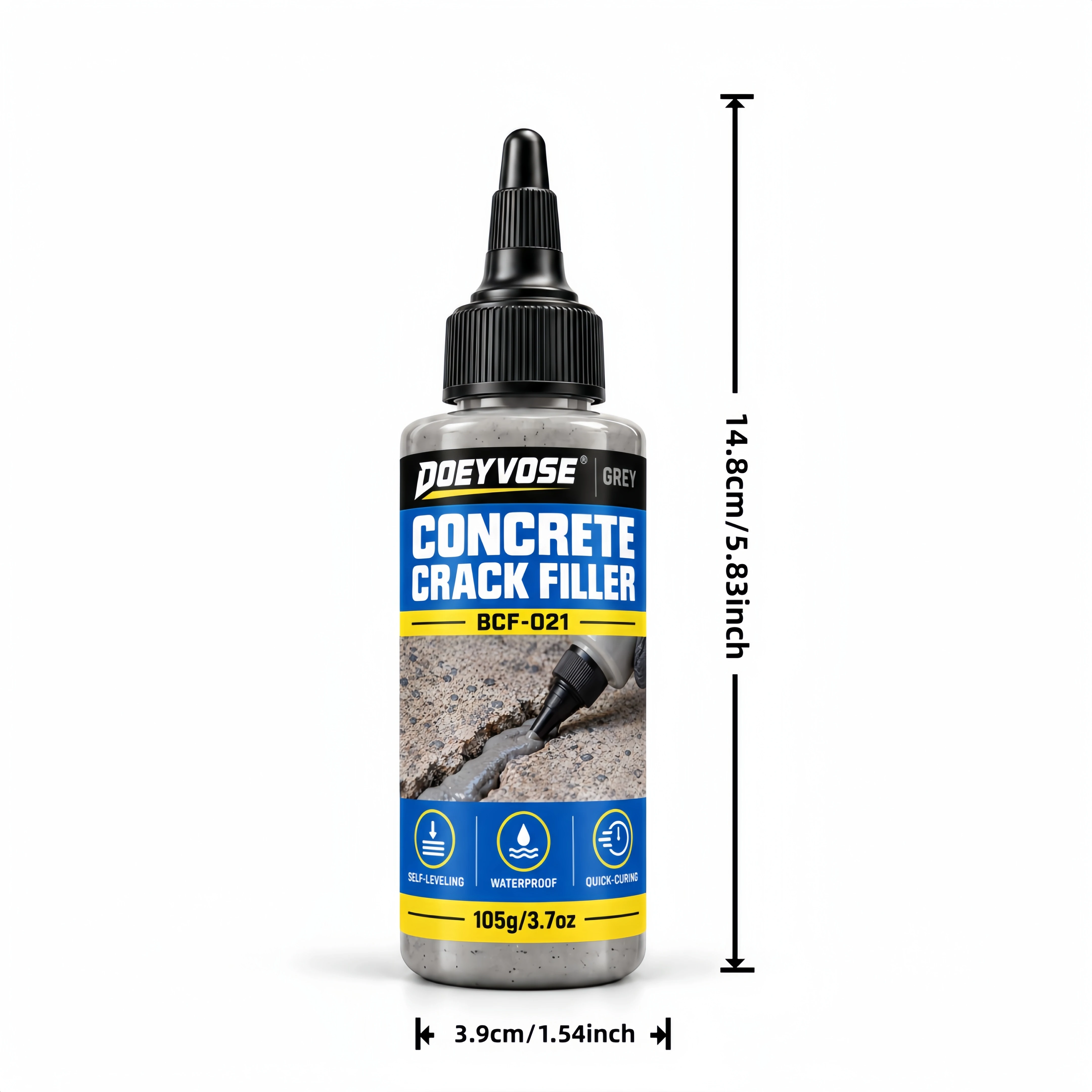105g Water-based Potting Sealant in Bottle, Eco-friendly Concrete Filler for Hole & Crack Repair