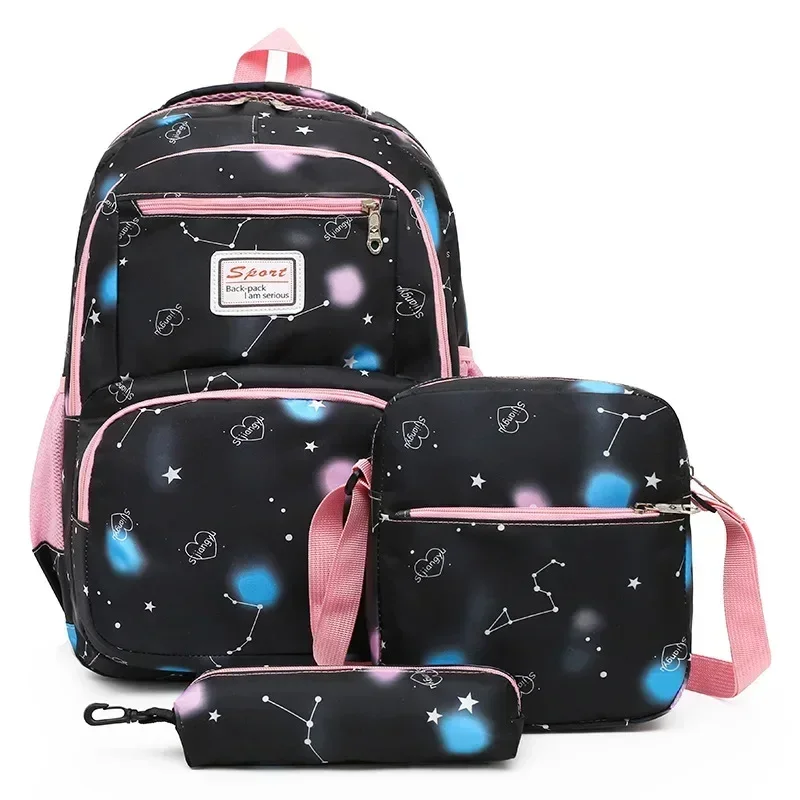 Three Piece Backpack Set for Middle School Bags Students College Students Campus Students Mother Kids Bags for Girl Class Bag