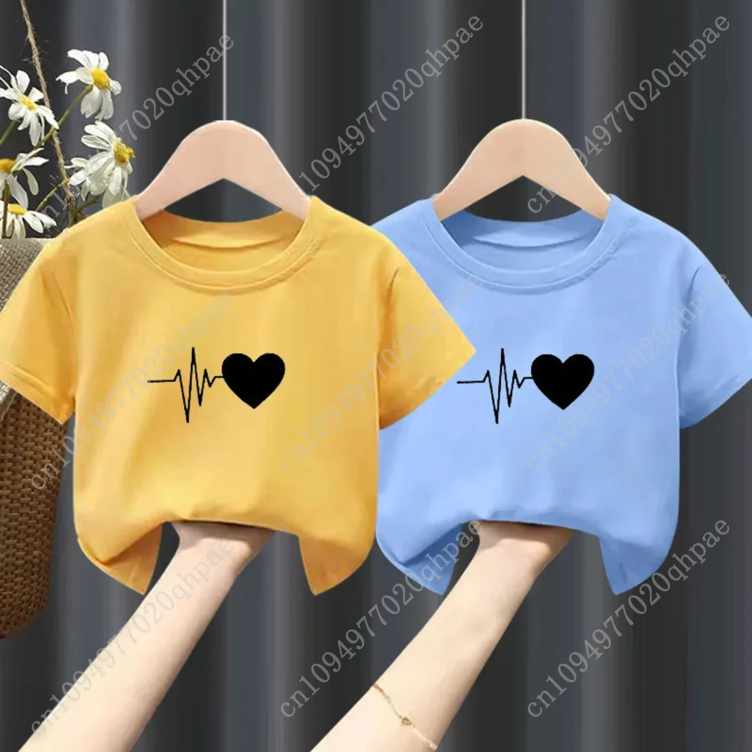 Camiseta de manga corta para niñas, novedad de verano, Top blanco puro para niños, ropa de moda para niños grandes, ropa para niñas
