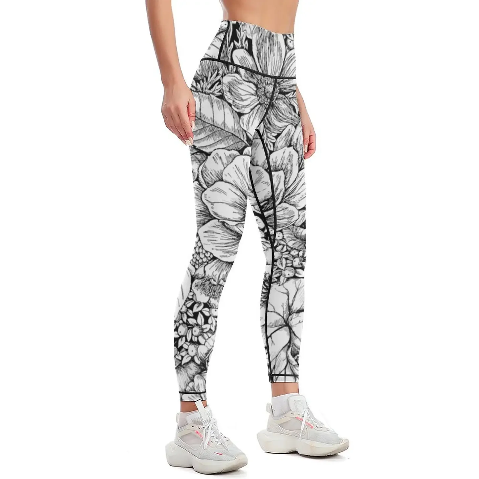 Floral Flower circle Leggings sportswear woman gym 2025 Jogger pants sports shirts gym jogging pants Womens Leggings