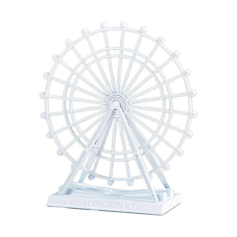 

Simple Ferris Wheel Model Ornaments Wrought Iron Sculptures Desktop Figurine Statue Home Office Wine Cabinet Decoration