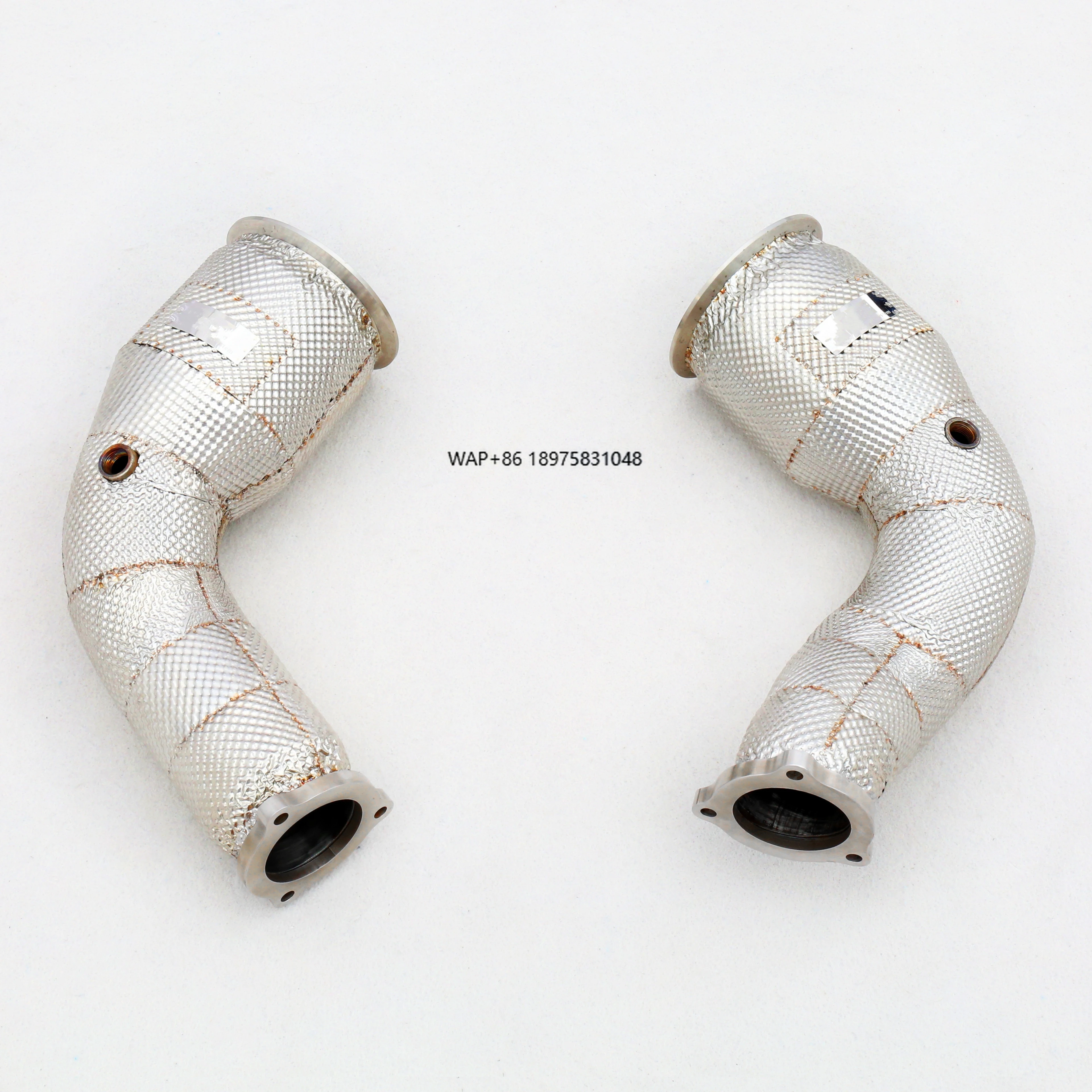 

Factory Highflow Race Catted 100/200/300Cell Downpipe for RS4/RS5 B9 2.9T EA839 Stainless Steel with Heatshield