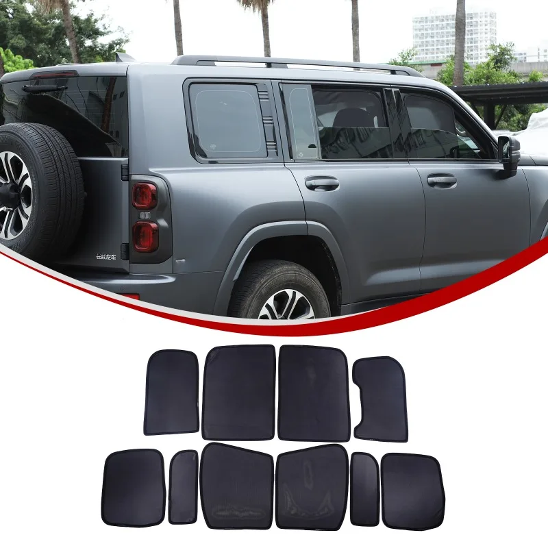 For 2024+ Haval H9 Full Window Mesh (Memory Wire Version) Sun Protection and Insect Screen Car Interior  Accessories