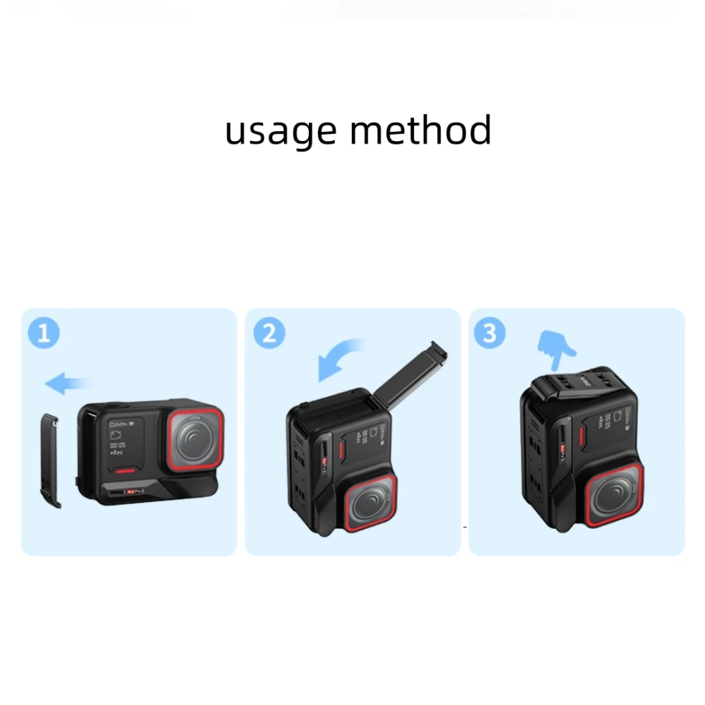 

Camera Battery Cover for Insta360 Ace Pro 2 Vertical Shooting Quick Release Adapter Accessory Aluminum Alloy