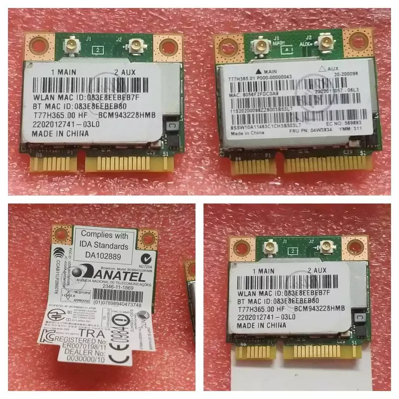 for Broadcom BCM943228HMB 2.4G 5G Dual Band 300Mbps WiFi Bluetooth 4.0 Wireless Network Card for Notebook Laptop Internal
