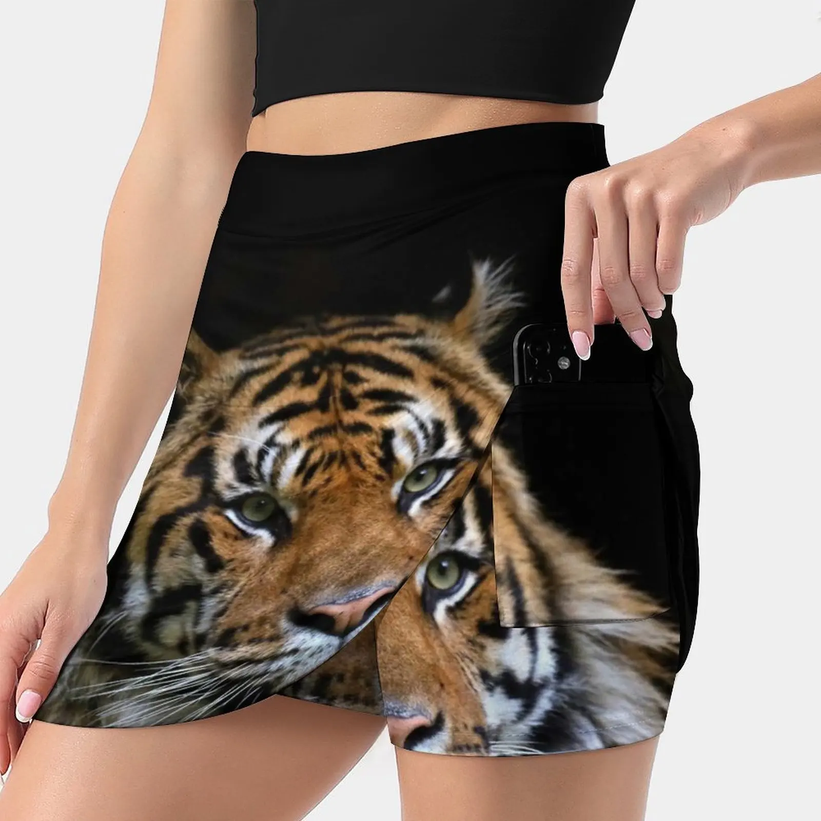 Sumatran Tiger 2 Women's skirt Aesthetic skirts New Fashion Short Skirts Sumatran Tiger Tiger Big Cats Cats Wildlife