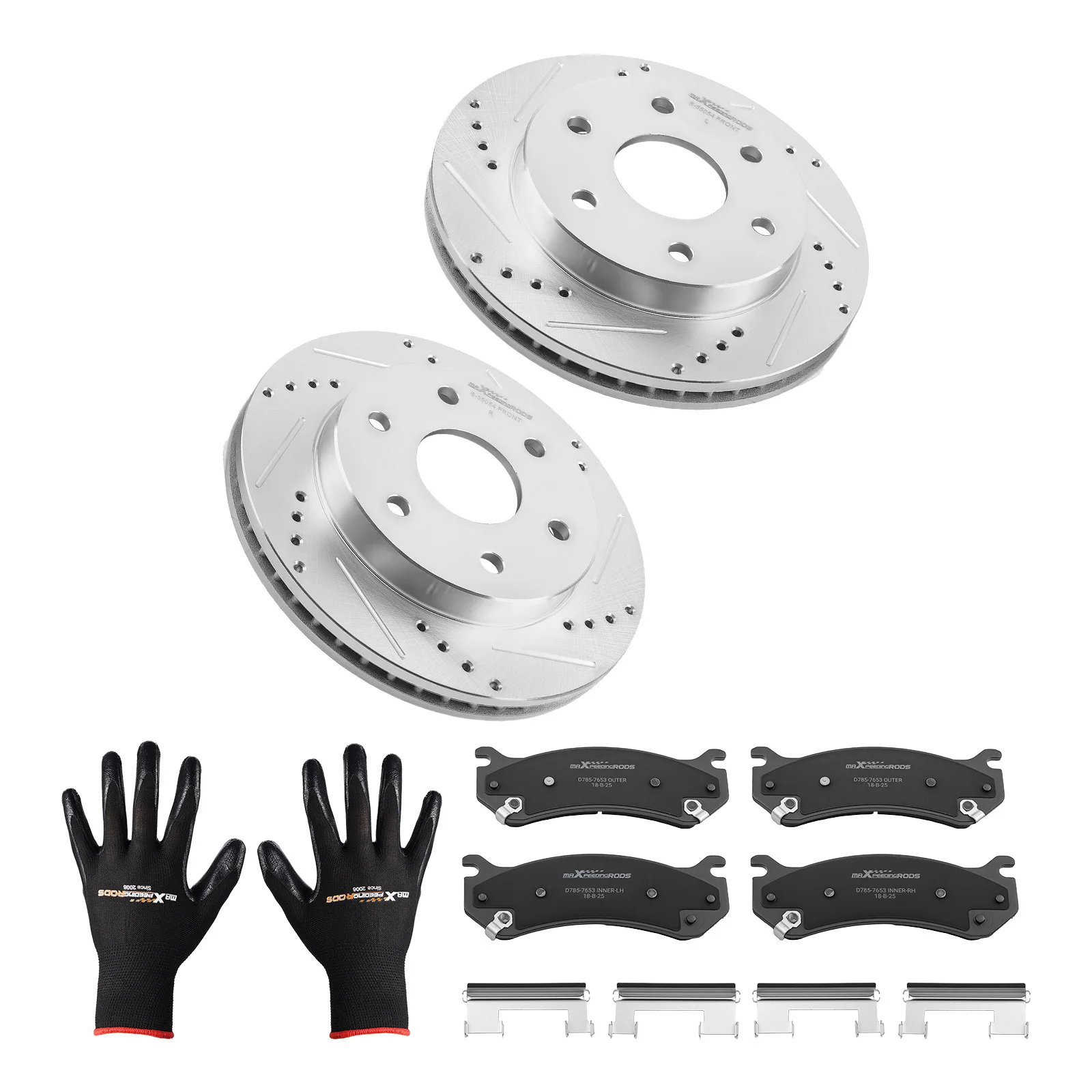

Front Drilled Brake Rotors+Ceramic Pads Kit for Chevrolet Express 2500 2003-2005