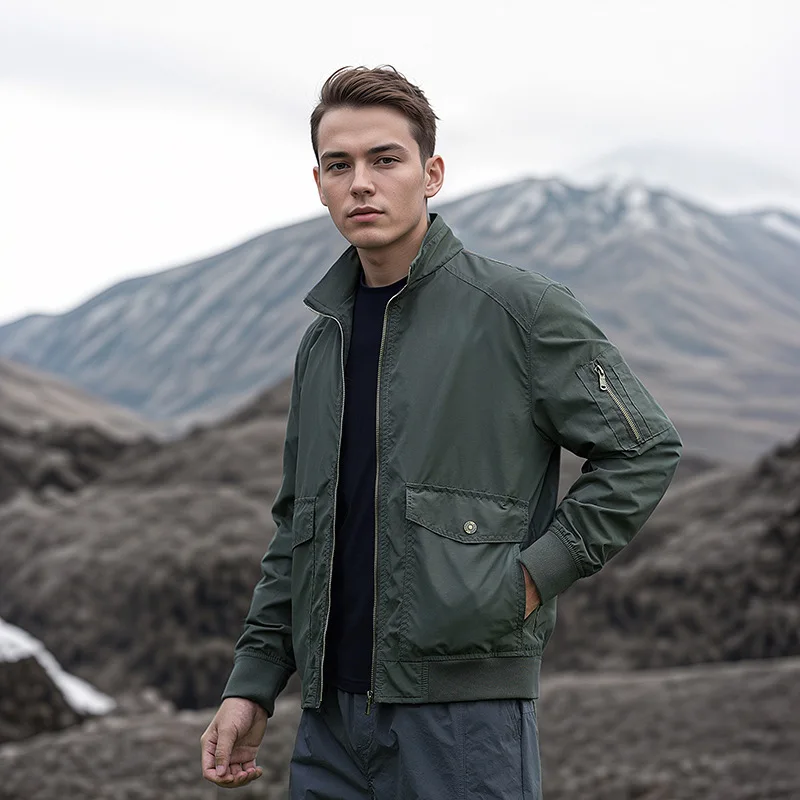 Fashion Men Slim Multi-pockets Loose Cargo Coats Man Trendy Casual Tooling Jackets Male Outdoor Waterproof Breathable Jackets 5X