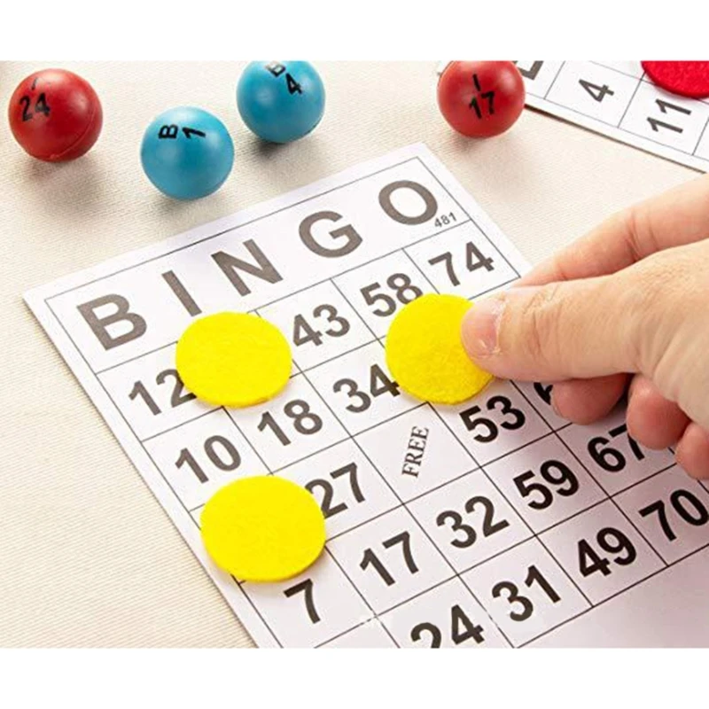 60 Buah Kartu Permainan Bingo dengan Nomor Unik Kartu Permainan Meja Pesta Sekali Pakai