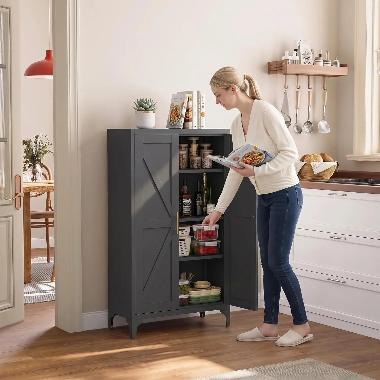 Metal Pantry Cabinet, 47