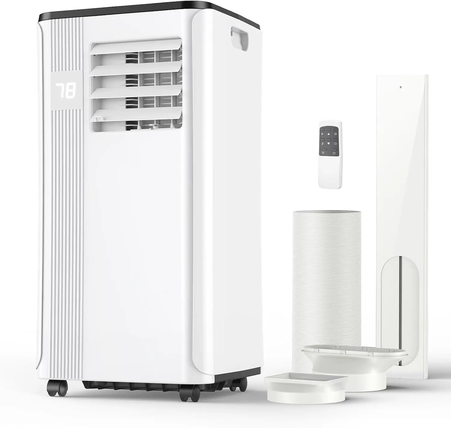 Portable Air Conditioners - 2026 Upgraded 10000 BTU Portable AC for Room up to 450 Sq. Ft, 3 in 1 AC Unit with 24H Timer, Smart