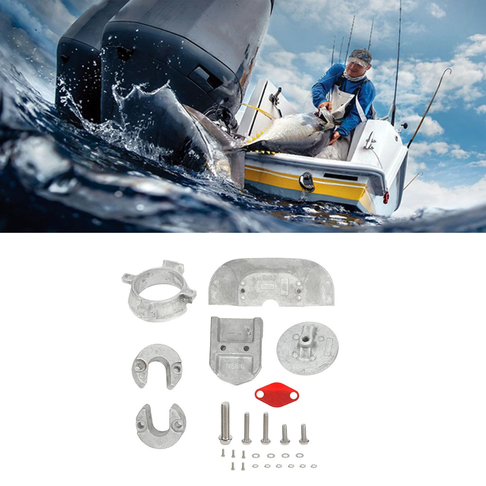 

Aluminium Anode Kit 888756Q01 High Strength Rustproof for Mercruiser Alpha 1 Generation 2 Sterndrives