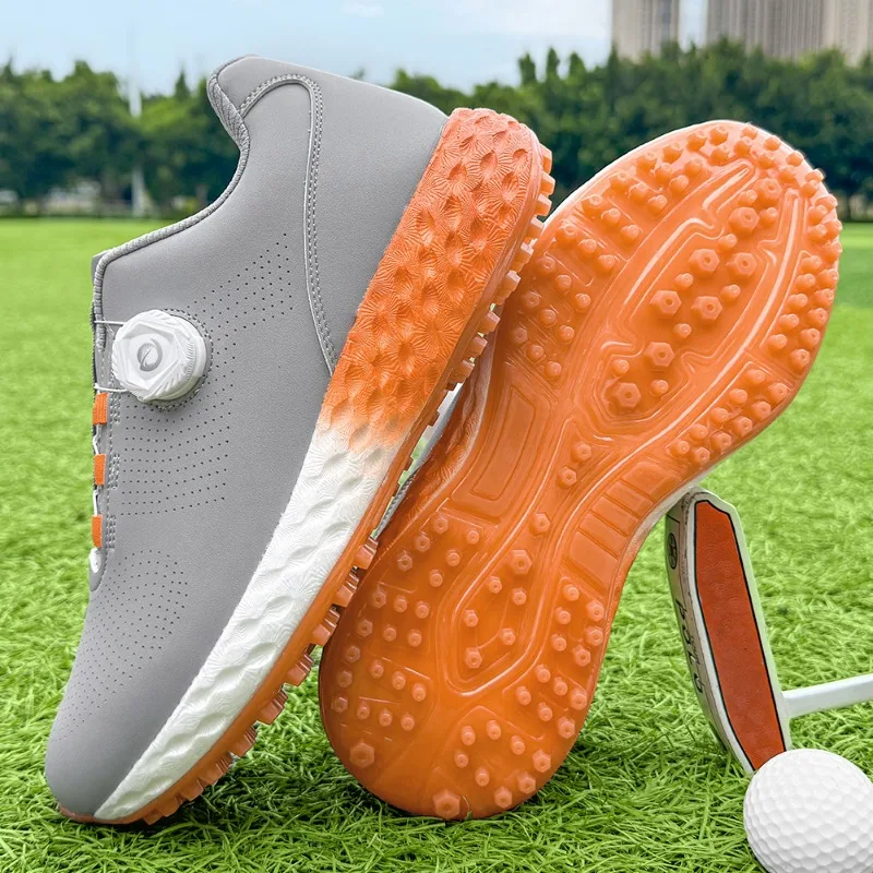 Professional Golf Training Shoe for Men Leather Gym Sneakers Mens Quick Lacing Golf Training Shoes Man Anti Slip Sport Shoe