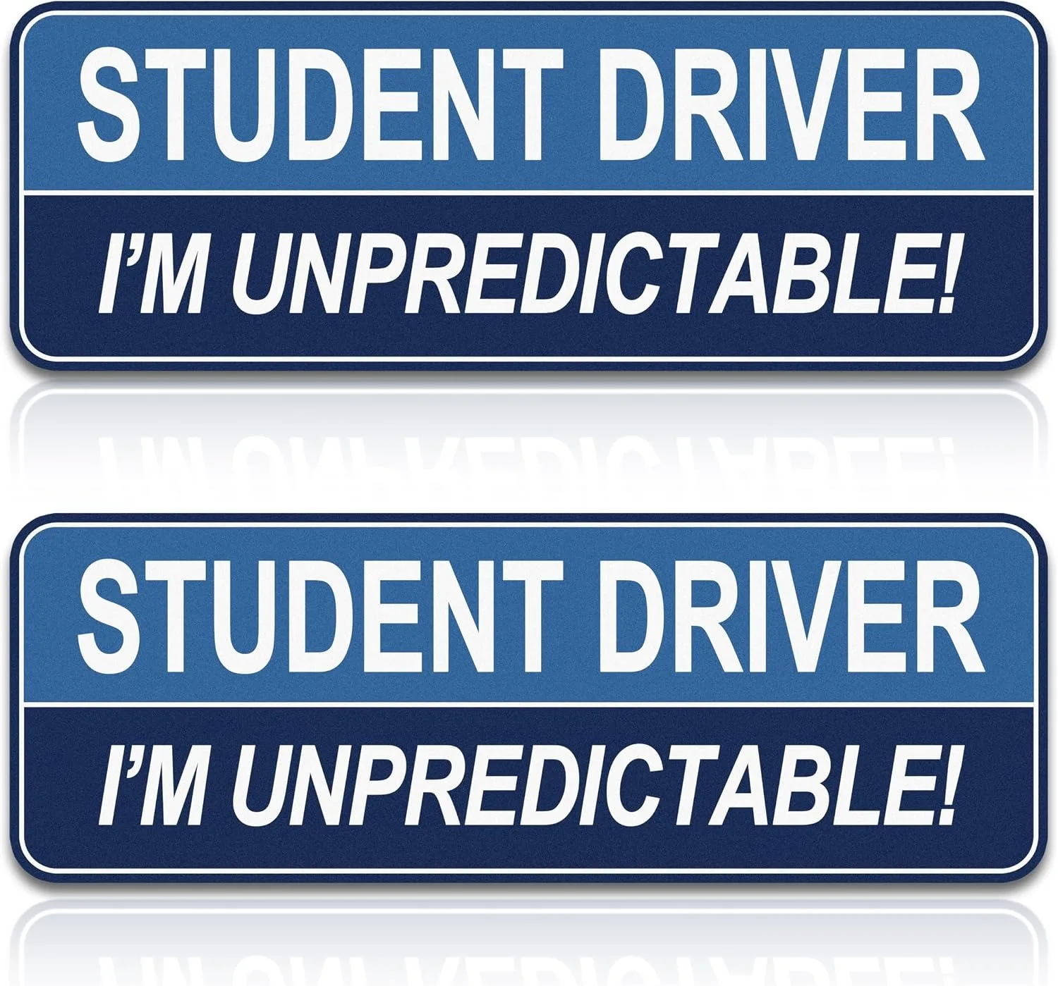 2pcs Student Driver Magnet for Car,Safety Warning Be Patient New Driver Sticker-Colorful,Eflective,Weather Bumper Sticker