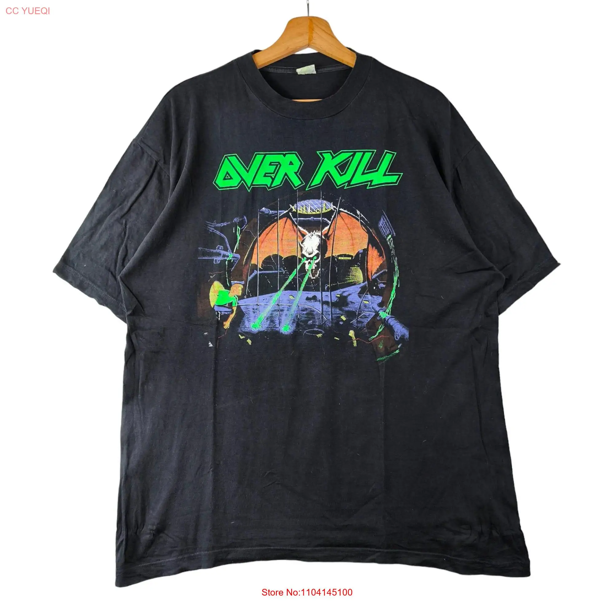 Vintage Overkill We Came To Shred Trash Metal Band Double Sided Print T Shirt long or short sleeves