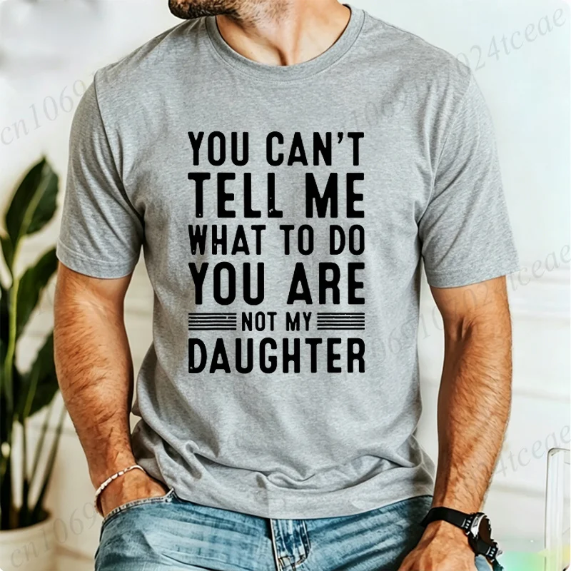 Lustiges Papa-Print-T-Shirt für Männer „Du kannst mir nicht sagen, was ich tun soll“ PAPA Geschenk von der Tochter Vintage-Grafik Kurzarm-T-Shirt Casual-Oberteil – Detail 5