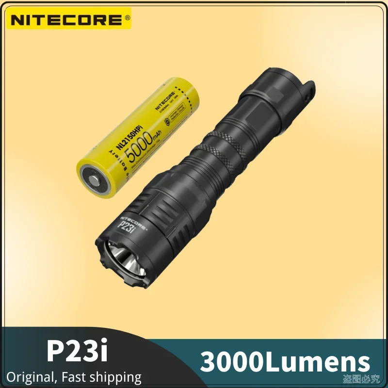 

NITECORE P23i LED Tactical Flashlight 3000Lumens High-Powerful Rechargabel Troch Lantern With 21700 NL2150HPI Battery