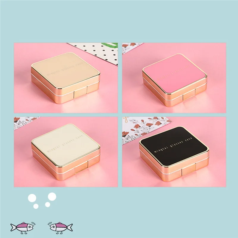 J1UL1N Contact Lenses Box  Portable Contact Lens Case  With Tweezer Suction Stick Set For Travel Kit Holder Random Color