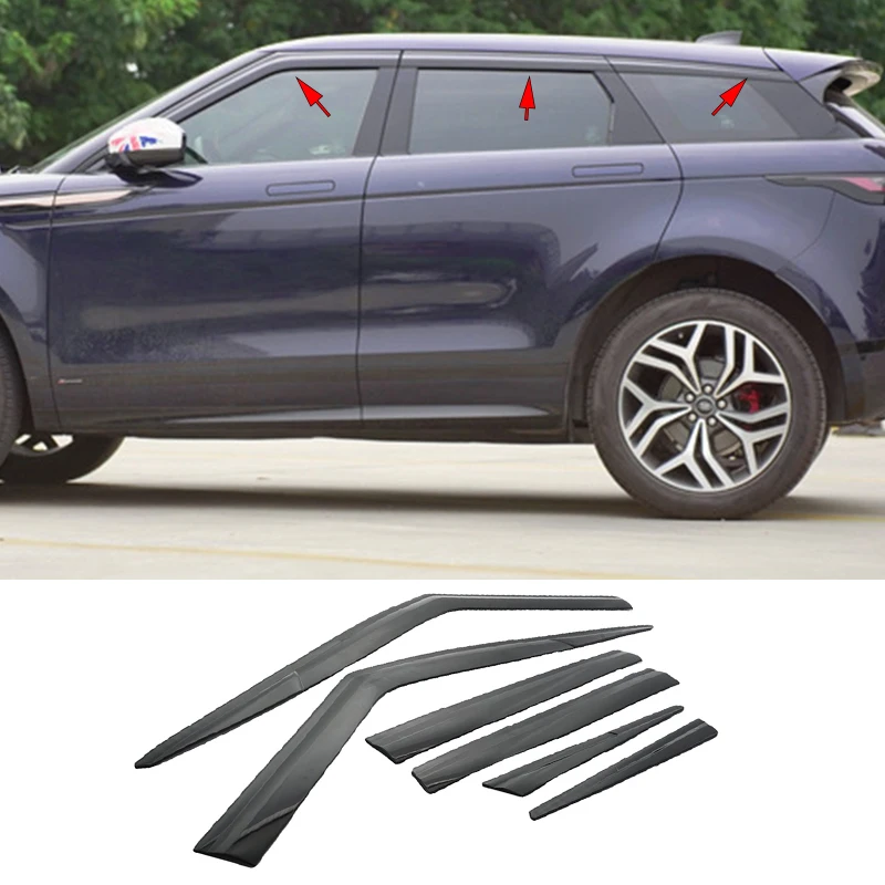 

FIT For Land Rover Range Rover Evoque 2020-2025 ABS black chrome waterproof Door Window Visor Vent Shades Sun Rain Guard