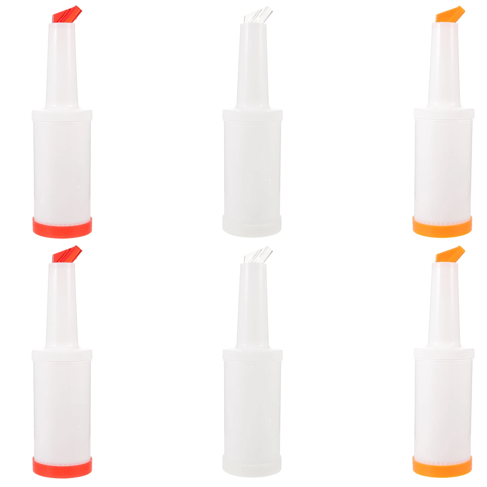 

6 Pcs Juice Jug Pourers Plastic Bottles Cocktail Jugs Containers Liquor Fruit Wide Spout Leak Proof Easy Clean