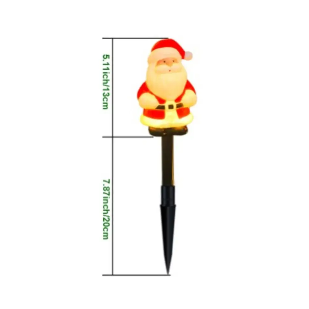 5 قطعة/المجموعة عيد الميلاد سانتا كلوز حديقة حصة أضواء تعمل بالطاقة الشمسية الديكور الزنجبيل رجل مسار أضواء أضواء الأرض