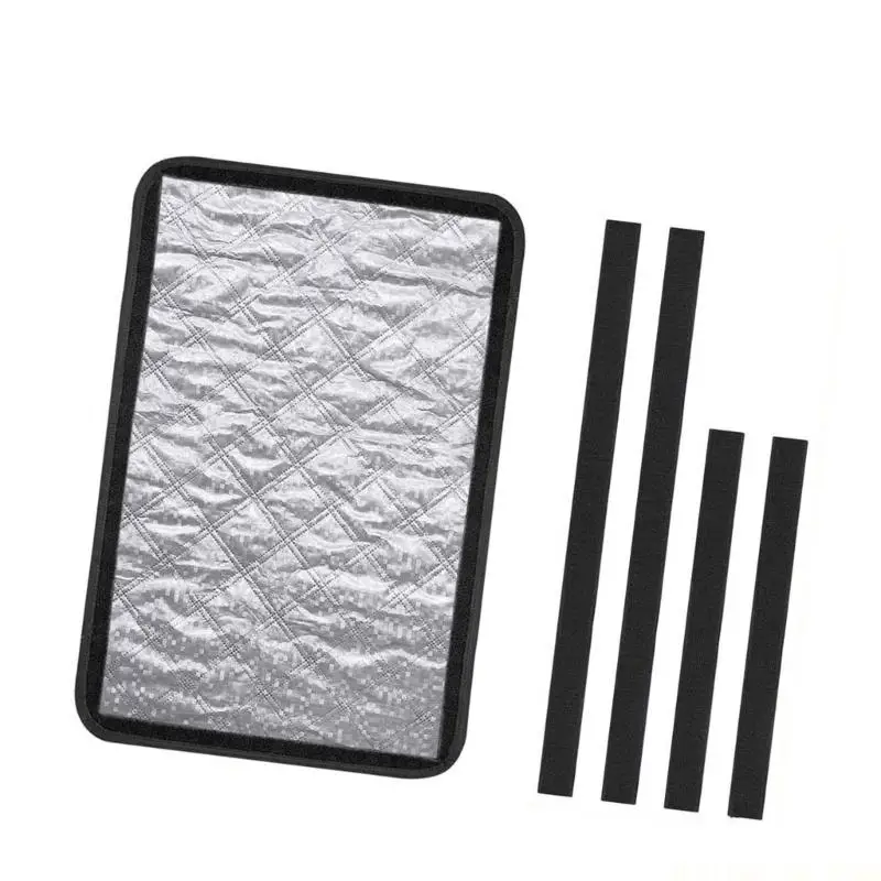 J0MA Aluminum Foil RVs Sunshade Curtain For Window Doors Blocks Sunlight Protects Privacy Window Shades Curtains Easy Install