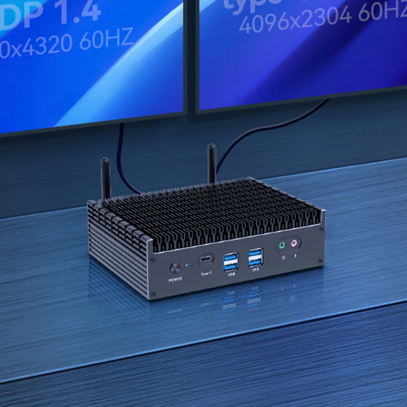 Intel 12/13a generazione i7 1355U i5 1335U Min PC Dual-DDR4 2xM.2 NVME Slot SSD WiFi6 2.5G Ethenret Thunderbolt 4 Win11