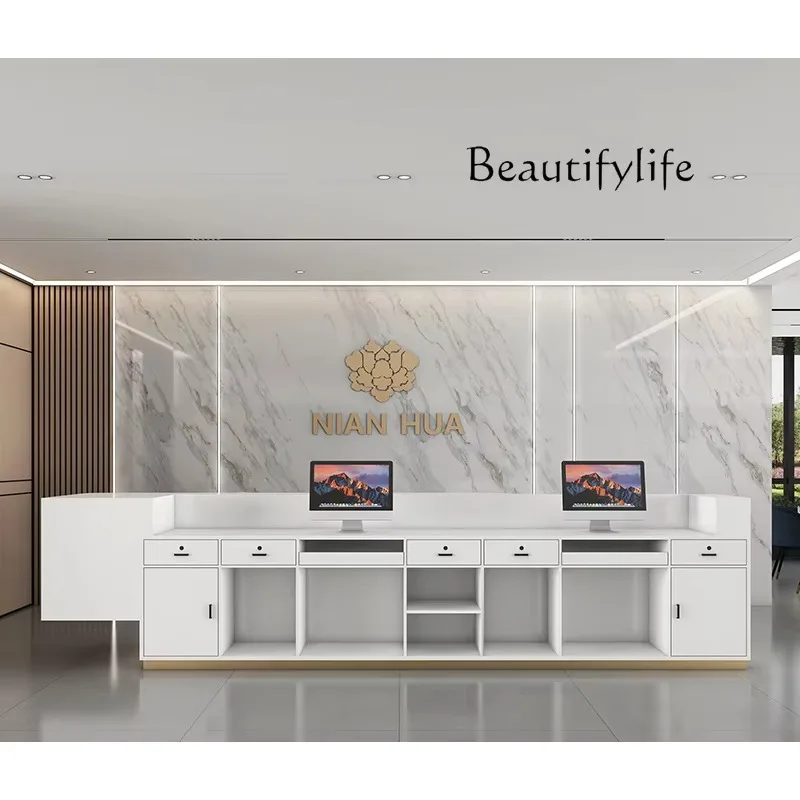A  Hotel Lobby Simple Reception Front Desk Nordic Fashion Beauty Salon Checkout Page
