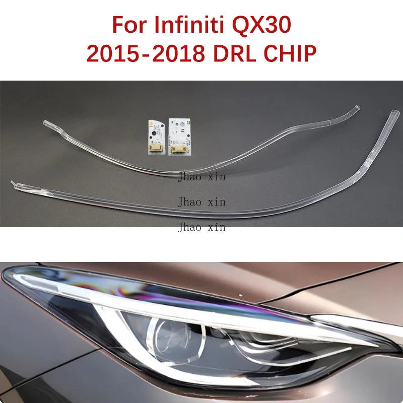 

Белый свет для Infiniti QX30 Автомобильные фары DRL CHIP 15-2018 Angel Eye Источник света Чип Балластная направляющая полоса Модуль указателя поворота