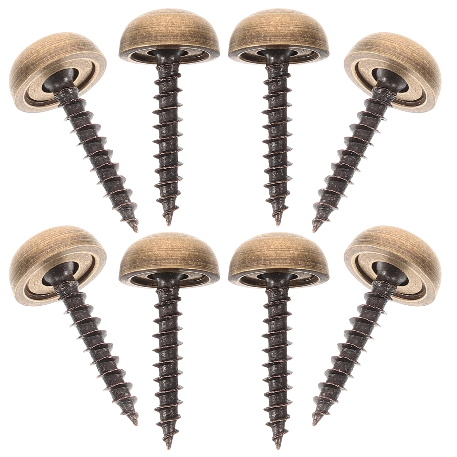 

8 Pcs Screw Cover Mirror Screws for Wall Mounting Ornament Caps Wooden Brass Decorative