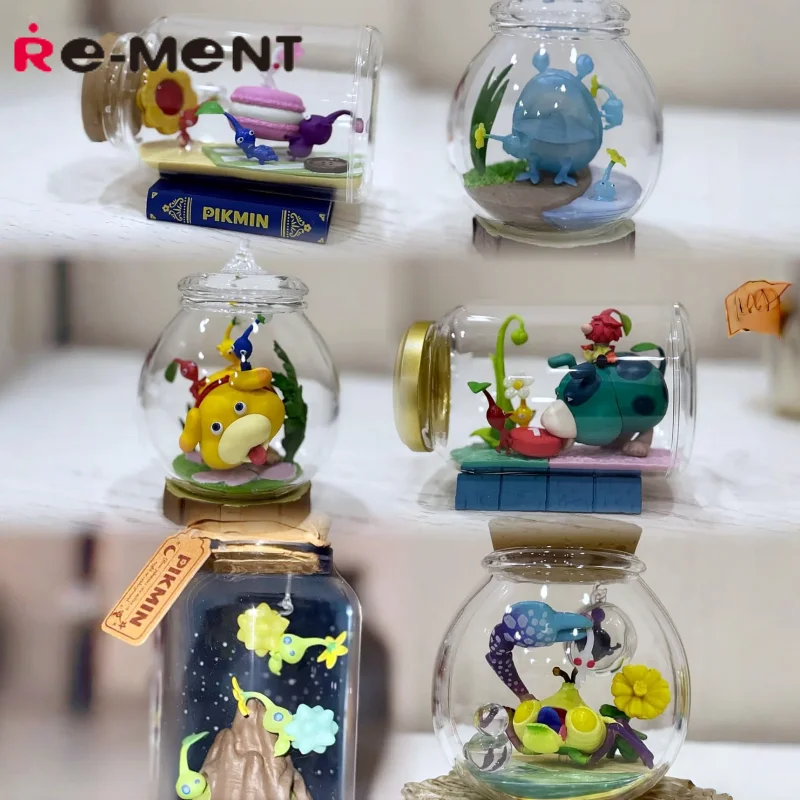 

Genuine Re-Ment Figures Pikmin Terrarium Collection 2 Blind Box Miniature Scene Candy Toy Anime Model Ornament Collection Gift