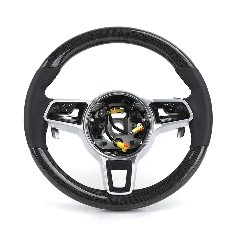 Custom  Leather Carbon Steering Wheel for Porsches  911 996 Cayenne 958 718 Boxster 918 Cayman Macans  Panamera Taycan GT3 RS