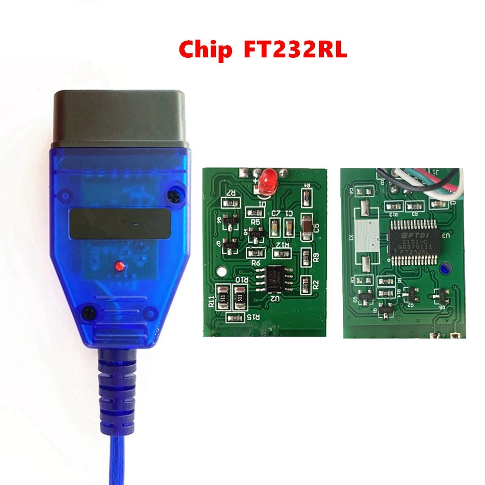 FTDI VAG409 FT232RL CH340 Chip for Fiat K.K-L Car Ecu Scanner For Audi/Seat/VW/Skoda OBD2 USB Interface Diagnostic Cable