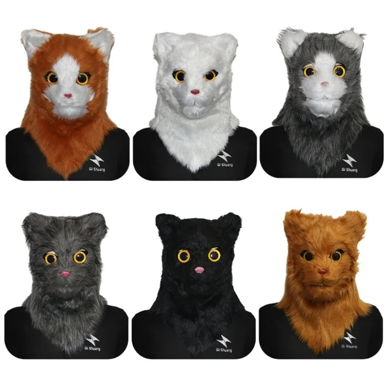 

Realistic Mouth Mover Mask Halloween Novelty Mask Costume Movable Mouth Mask Plush Animal Head Mask Gifts
