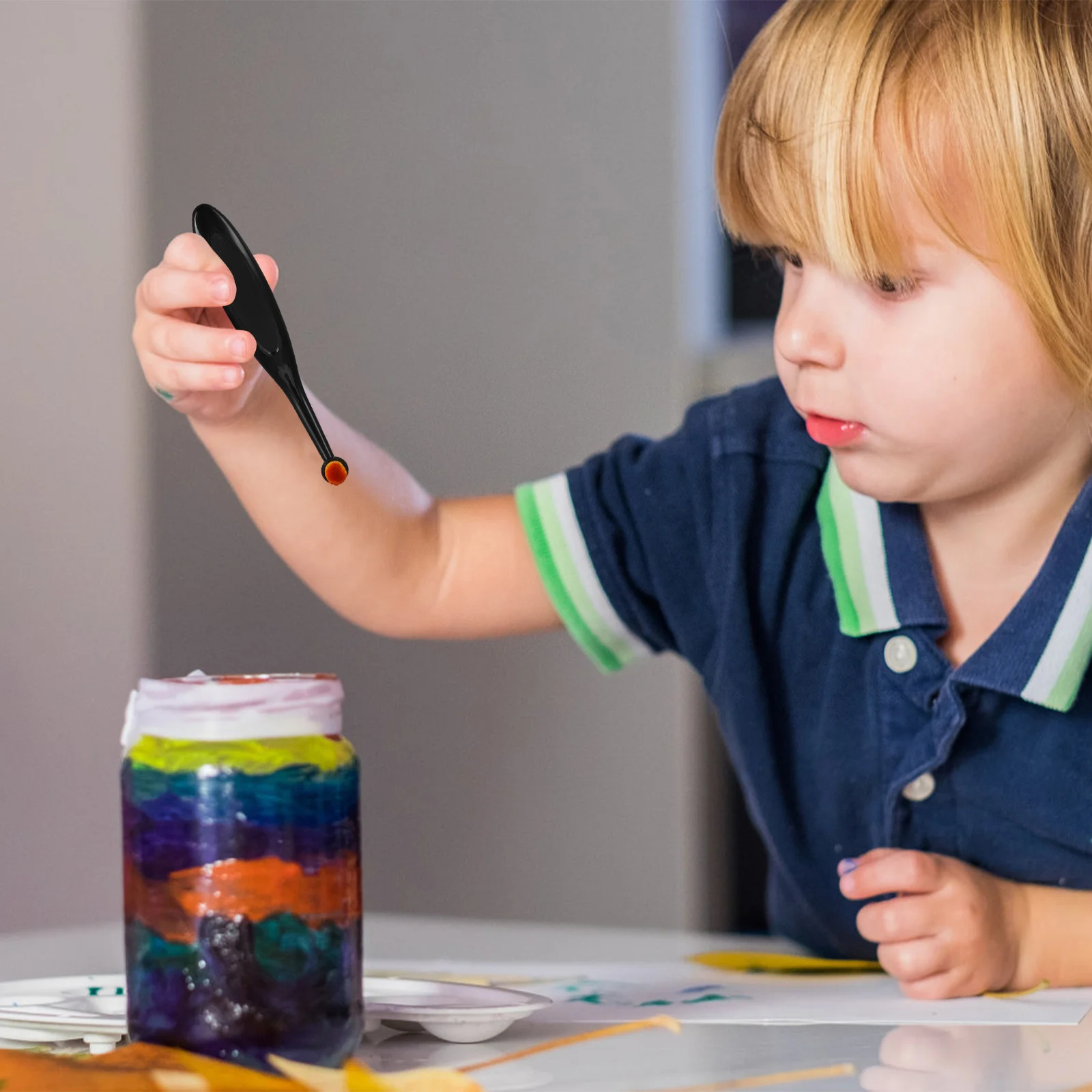 

5Pcs Mini Ink Blending Brush Soft Bristle Craft Brush Set Card Making Tools for Paper Background Drawing Blending Projects