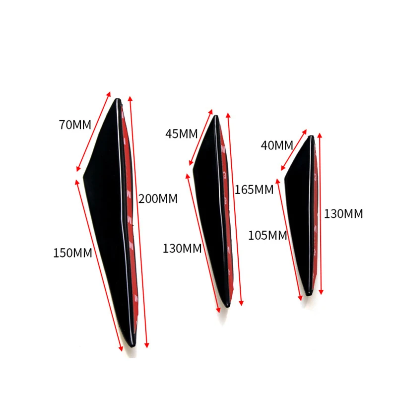 4/6Pcs Car Front Bumper Lip Decoration Diffuser Shunt Fin Body Spoiler Canard Valence Car Modified Canard Decor Auto Accessories
