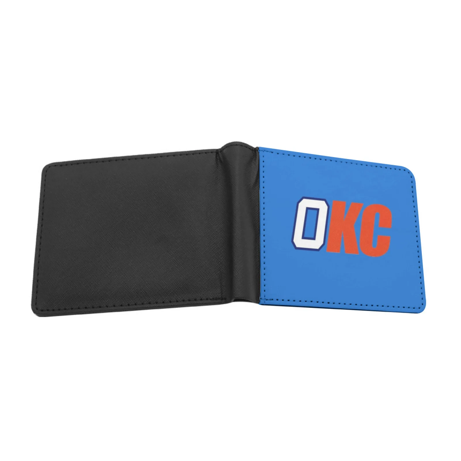 0Kc Personalized Men's Leather Wallet Card Money Bag Pu Leather Wallet Okc Russell Westbrook Westbrook Basketball Sports Team