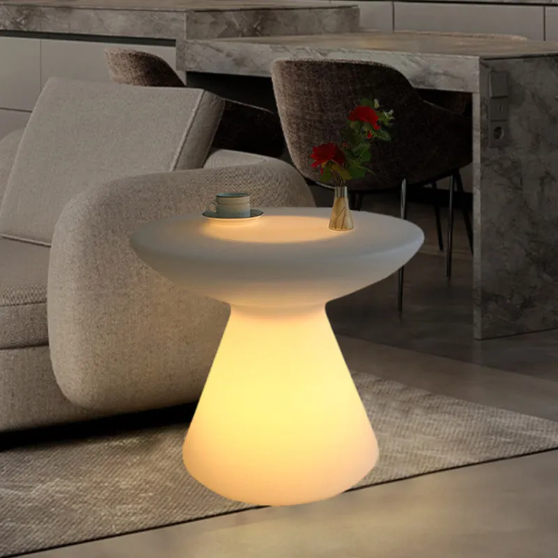 Home Decor Creative Luminous Round Table Coffee Tables Floor Decor Bedroom Nightstand Living Room Tea Tables Housewarming Gifts