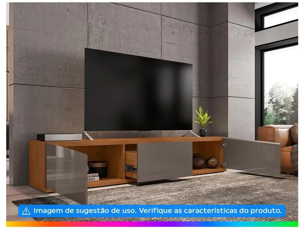 TV Rack up to 60 "1 Drawer 2 Doors Home D Eros