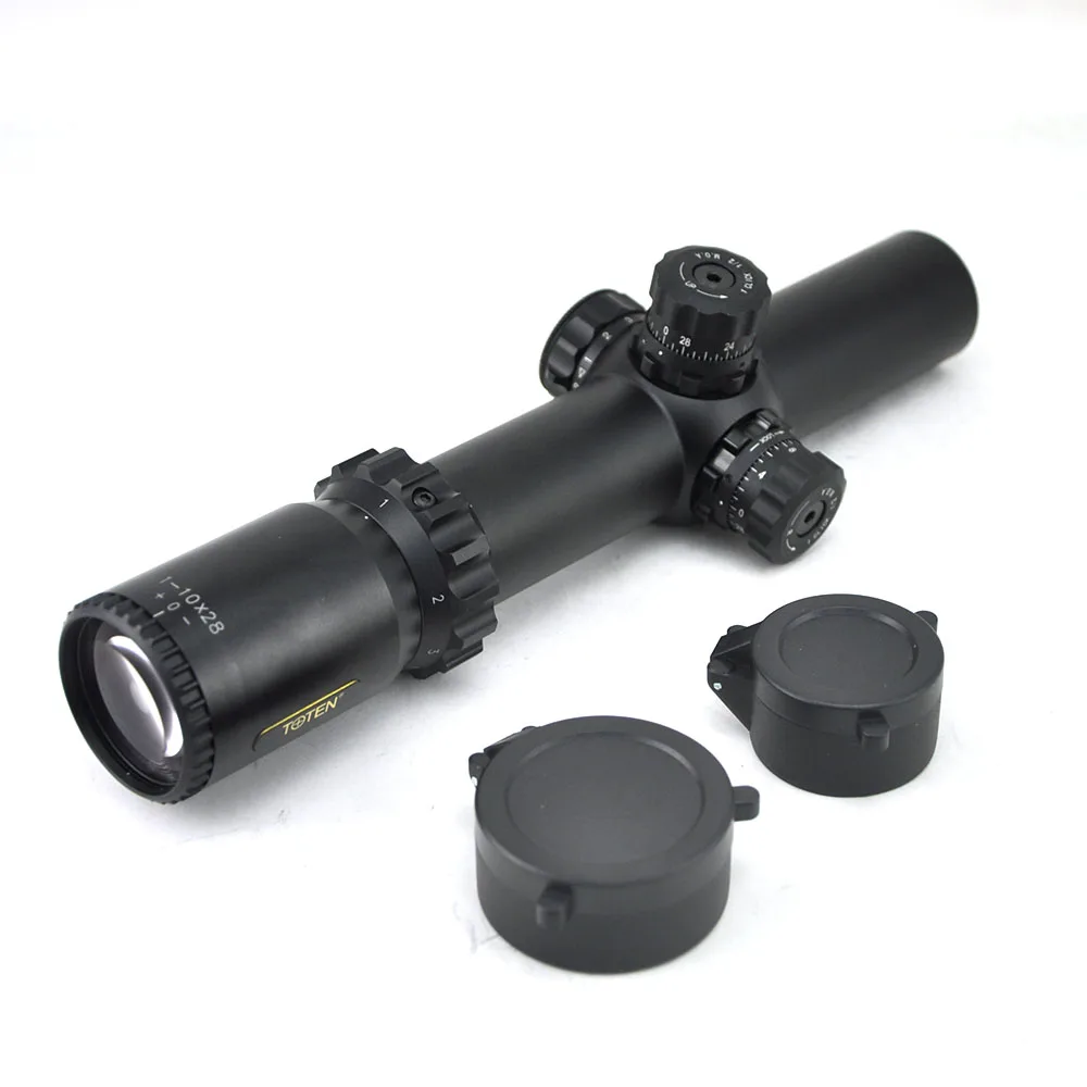 

Оригинальный охотничий прицел TOTEN 1-10x28 с широким углом обзора, сеткой Mil Dot с подсветкой 0.5MOA, трубкой 35 мм, легкий, SFP, для калибра .30-06