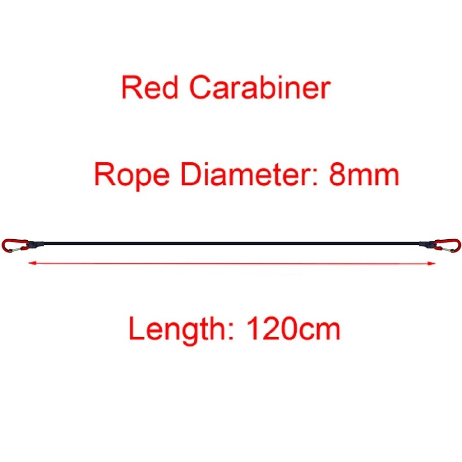 30–210 cm 8 mm Verpackungsseile für den Außenbereich, elastische Bungee-Seile mit roten Haken, dehnbar, leicht, für Fahrräder, Autogepäck, Dachträgergurt