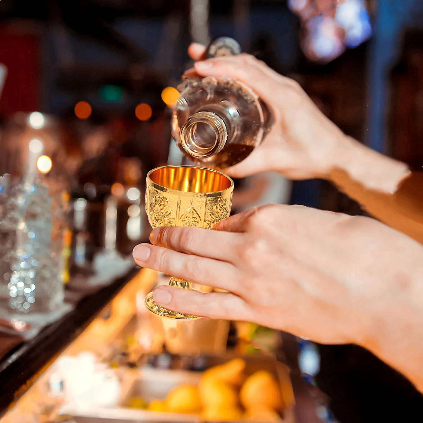 الرجعية كأس للنبيذ خمر كأس الكأس الذهبي كوب ماء مقدس القرون الوسطى التنين ديكور سبائك الزنك النحاس معدن تتحطم مقاومة #1