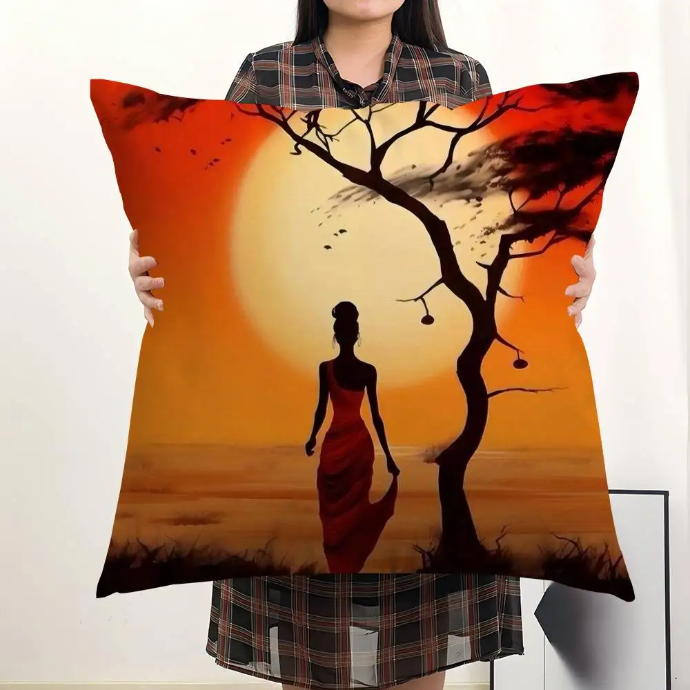 Abstract Painting African Living Cushion Cover Car Throw Pillow Case For Sofa Car Christmas Gift