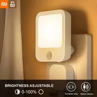 Xiaomi Youpin Night Light Motion Sensor with LED Light EU Plug Lamps Night Light Wireless Night Lamp for Bedside Table Bedroom