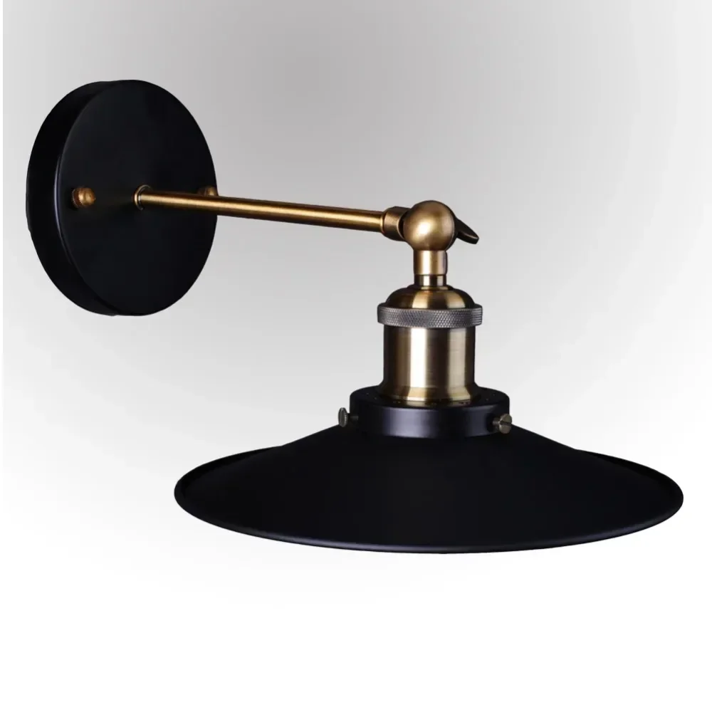Luminária de Parede Industrial Vintage Retrô para Escada, Arandela de Ferro LED para Banheiro, Abajur Luminária