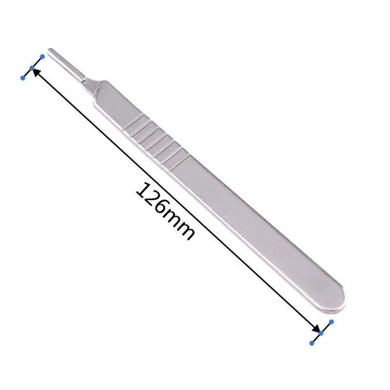 10 sztuk NO.12 skalpel chirurgiczny ze stali węglowej ostrza + 1pc 3 # uchwyt skalpel narzędzie tnące DIY naprawa PCB zwierząt chirurgiczne nóż