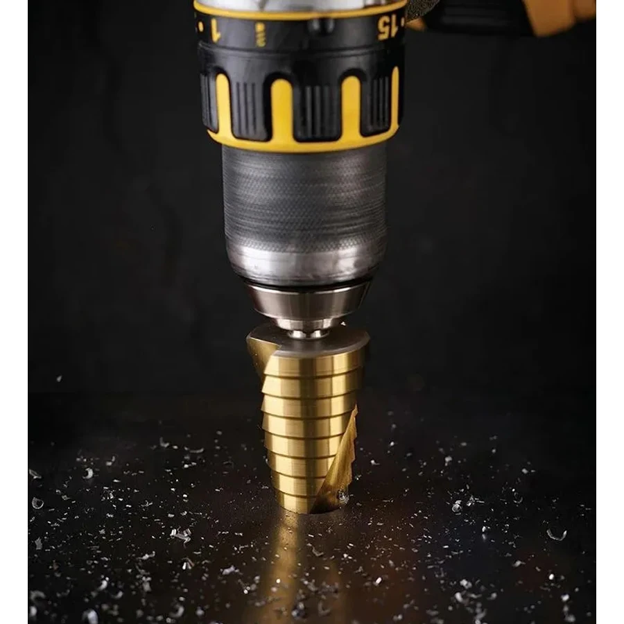 DEWALT DT5026 DT5027 DT5030 DT5031 Impact Step Bit 1/4 Hex Shank Titanium Coated Wood Metal Hole Cutter Core Drill Bit