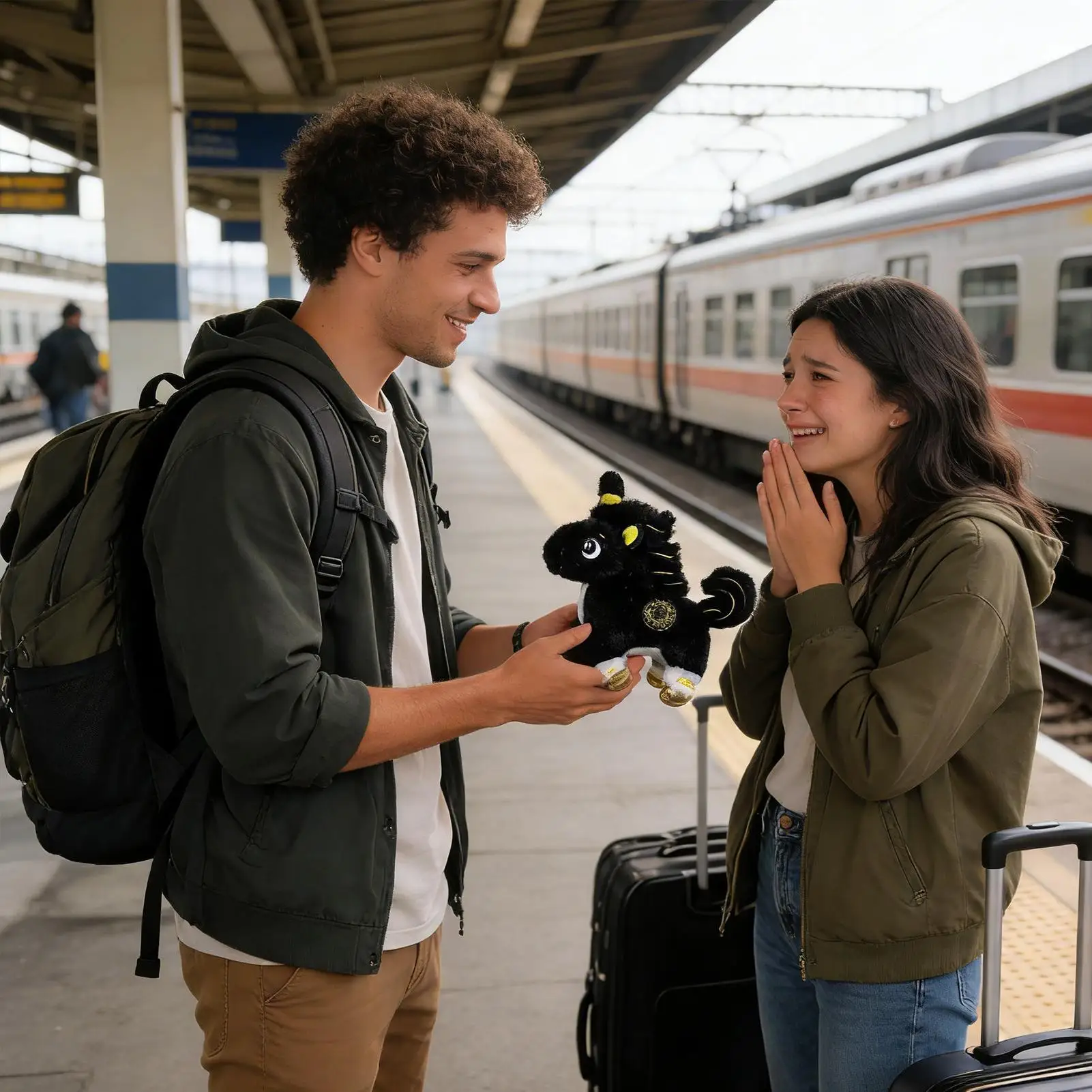 Horse Plush Chinese Mascot Key Ring Pendant Charm Auspicious Stuffed Animal Keychain For Handbag Purse Tote Spring Festival